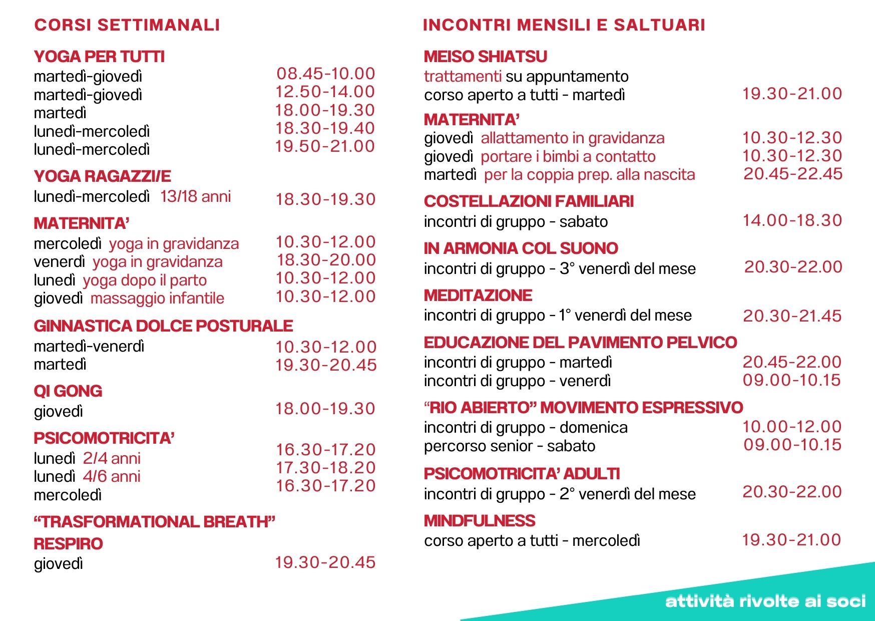 PROGRAMMA BUONAVITA 2024 25