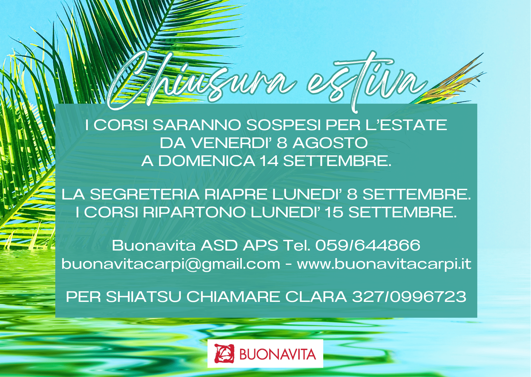 chiusura estiva 2025 2